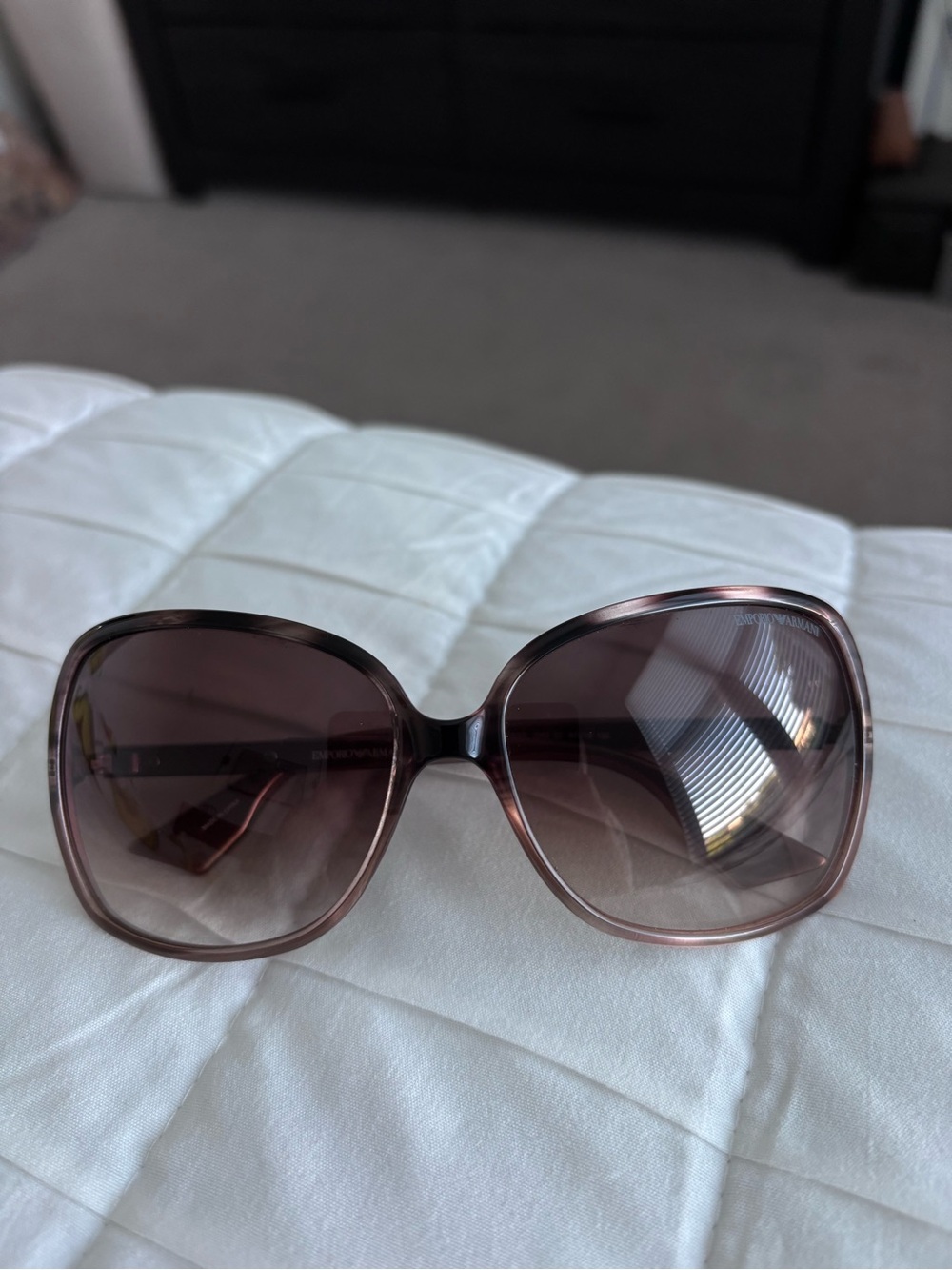 Emporio Armani Women's Oversized Sunglasses — Brown Gradient Lenses